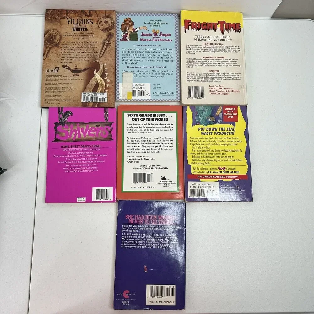 7 Books Young Readers Disney Julie B Jones Fright Times Shivers Gooflumps‎ Bruce
